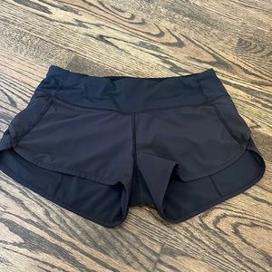 Black Lululemon speed up shorts